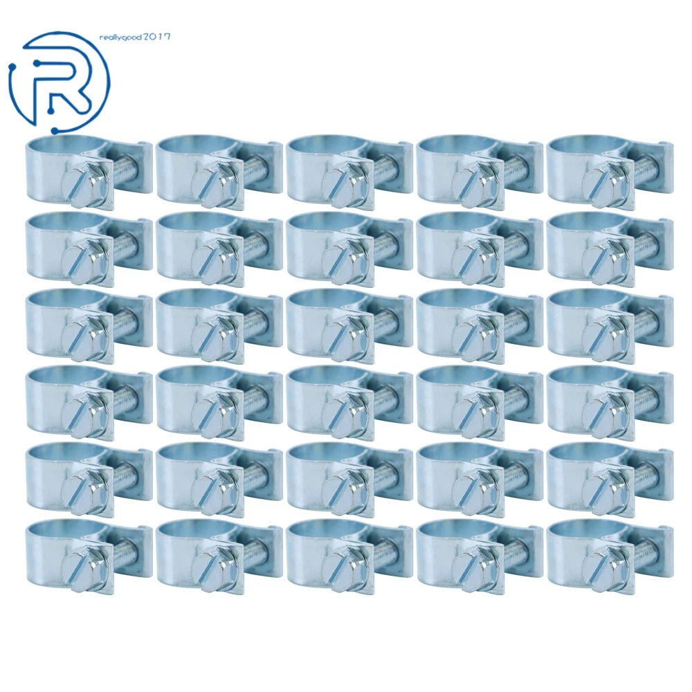 30 Pack Fuel Injection Gas Line Hose Clamps for Various Models 