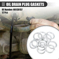 12 Pcs Oil Drain Plug Gaskets for Audi A3 (2009–2013) No.N0138157 Silver Tone