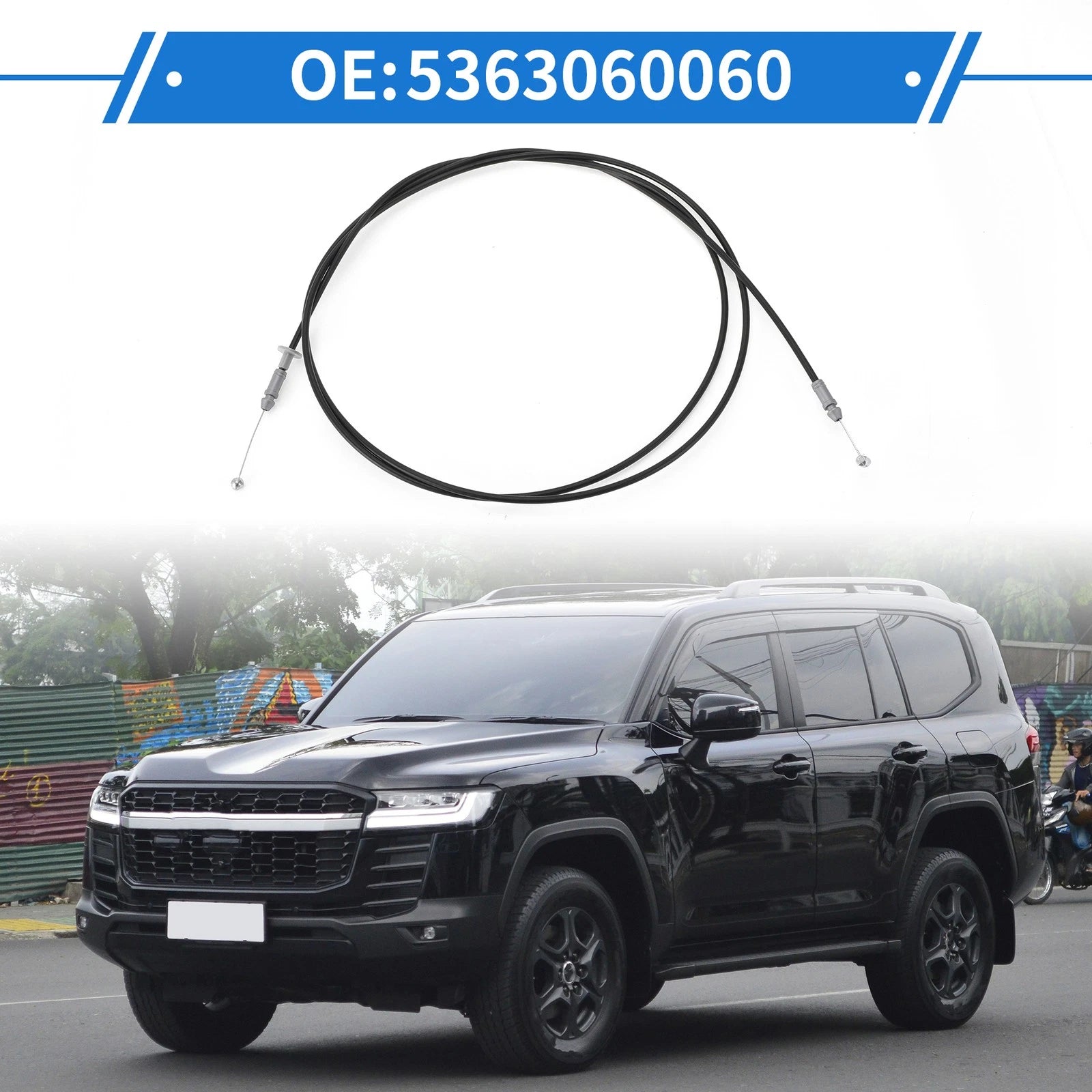 Hood Release Cable No. 5363060060 for Toyota Land Cruiser 