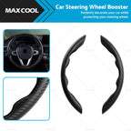 2X Black Carbon Fiber Steering Wheel Cover for Car SUV (2014–2021)