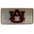 Chrome Diamond Tread Plate Tag for Auburn University Tigers Car Truck (6x12)