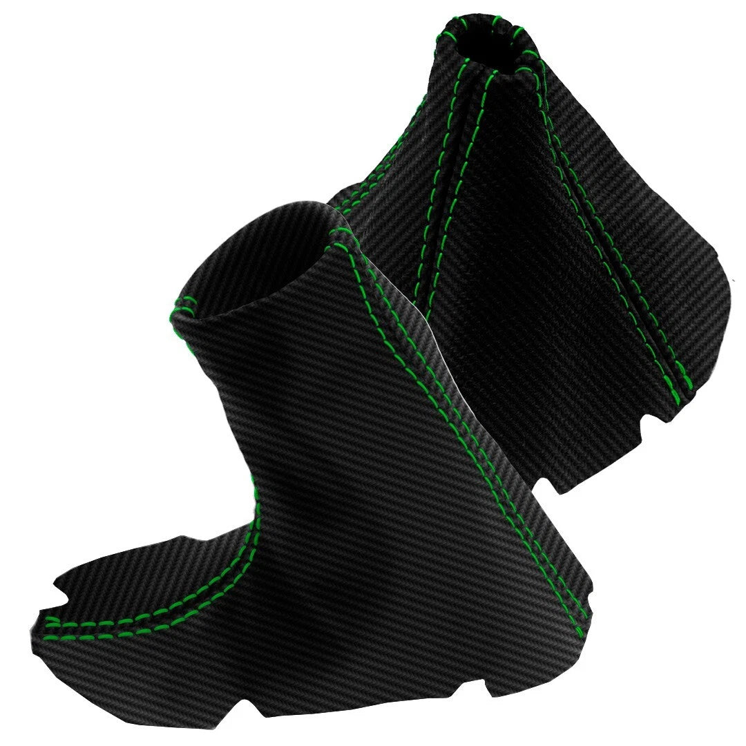 Manual Shift & E Brake Boot for Dodge Viper (2003–2006) Carbon Green Stitch