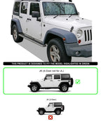 5" Silver Running Boards for Jeep Wrangler JK (2007-2018)