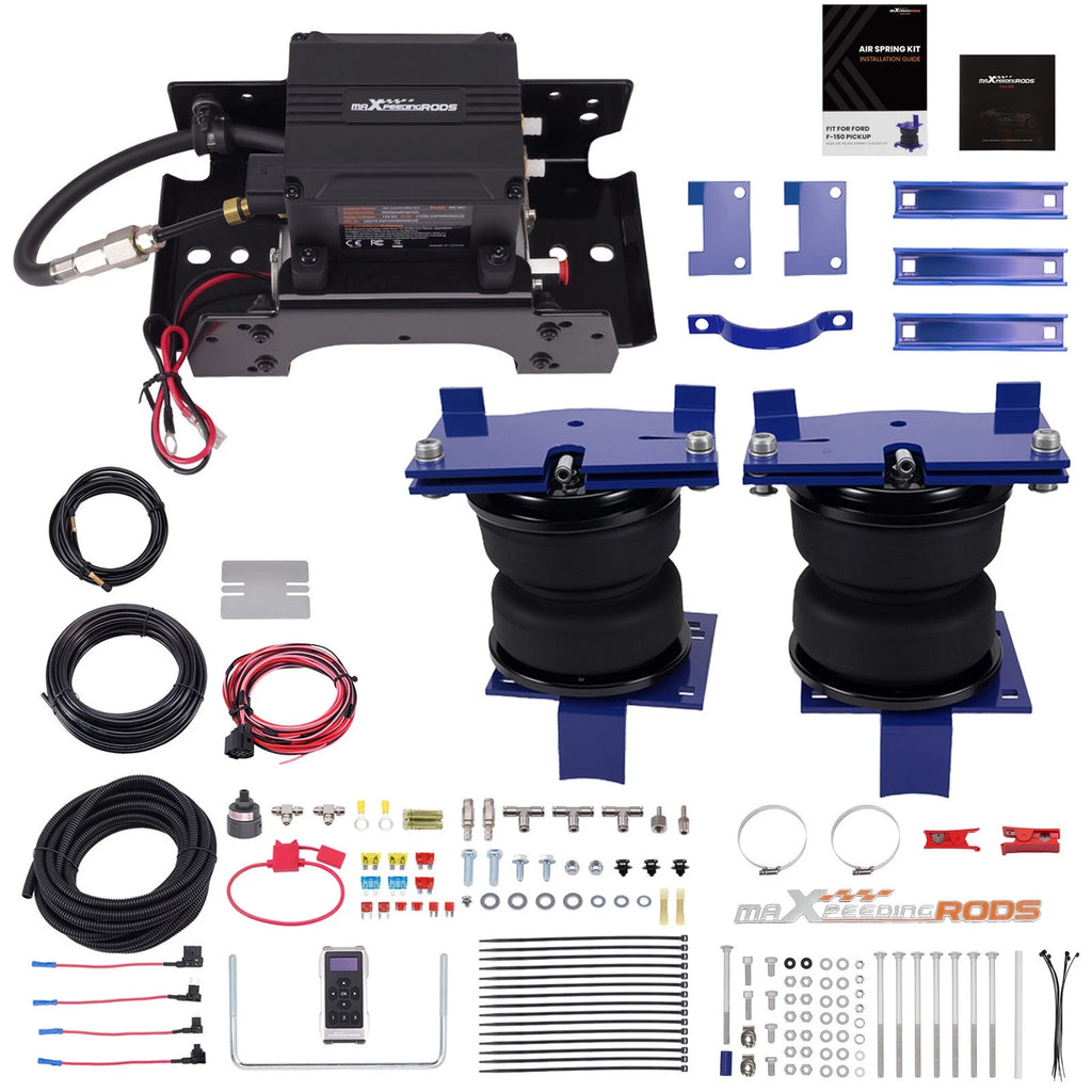 Air Suspension Bags + Dual-Path Wireless Compressor Kit for Ford F-150 (2001–2014)