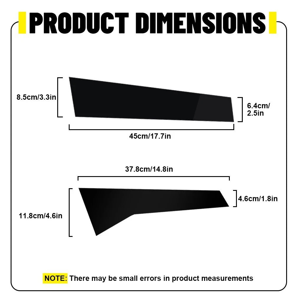 6PCS Gloss Black Pillar Post Window Door Trim Covers for Porsche Macan (2014–2022)