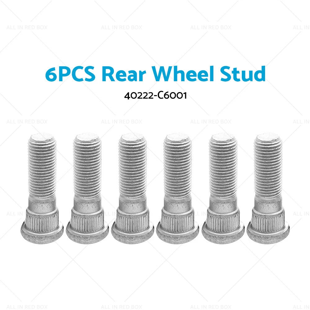 6PCS Rear Wheel Studs for Nissan Patrol MQ GQ GU Y60 Y61