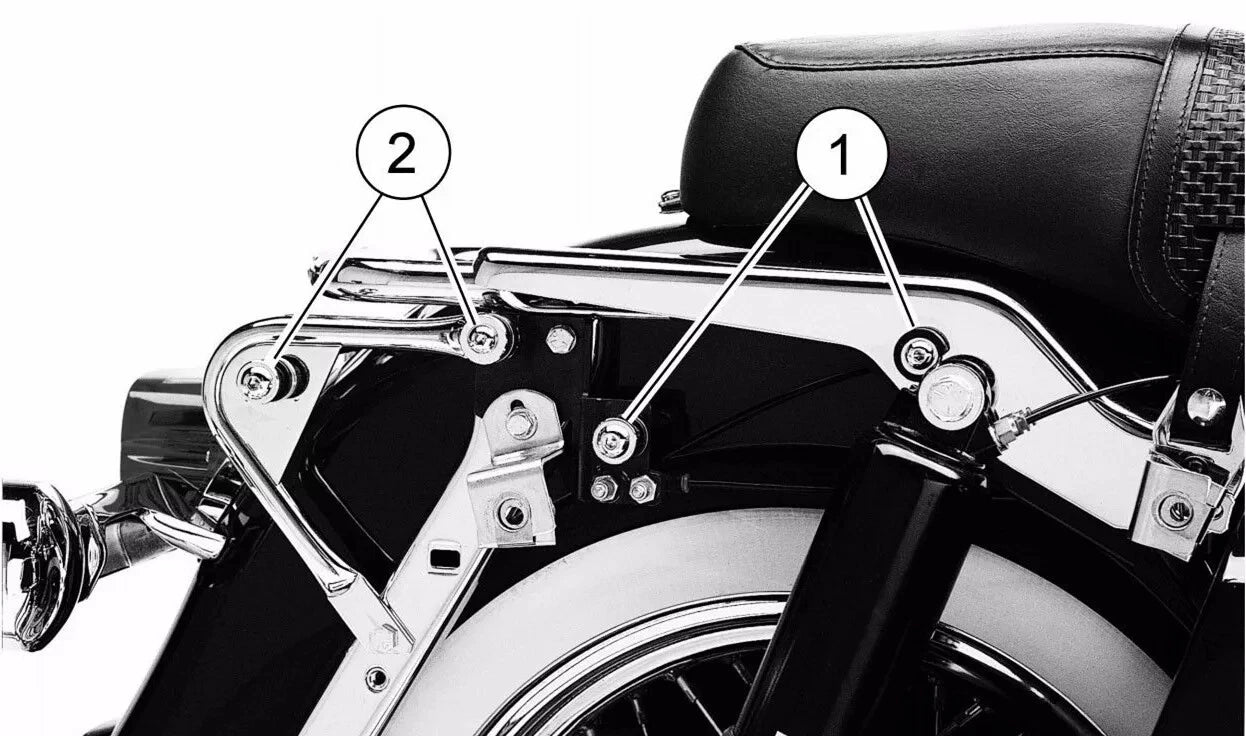 Detachable Luggage Rack Docking Hardware for Harley Touring (1997–2008)