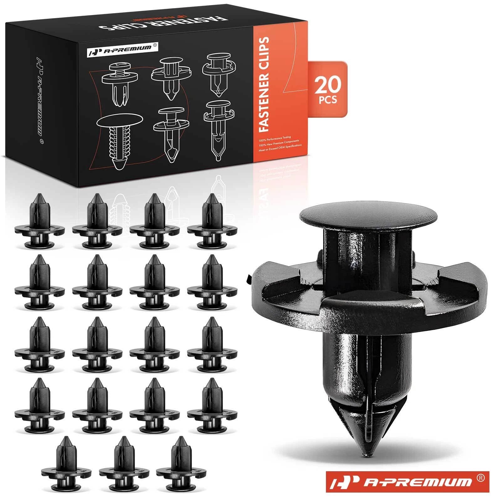 20Pcs 8mm Nylon Bumper Trim Panel Retainers for Nissan Infiniti