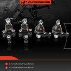 Front Upper and Lower Ball Joints for Toyota Pickup (1989–1995) RWD 2DR