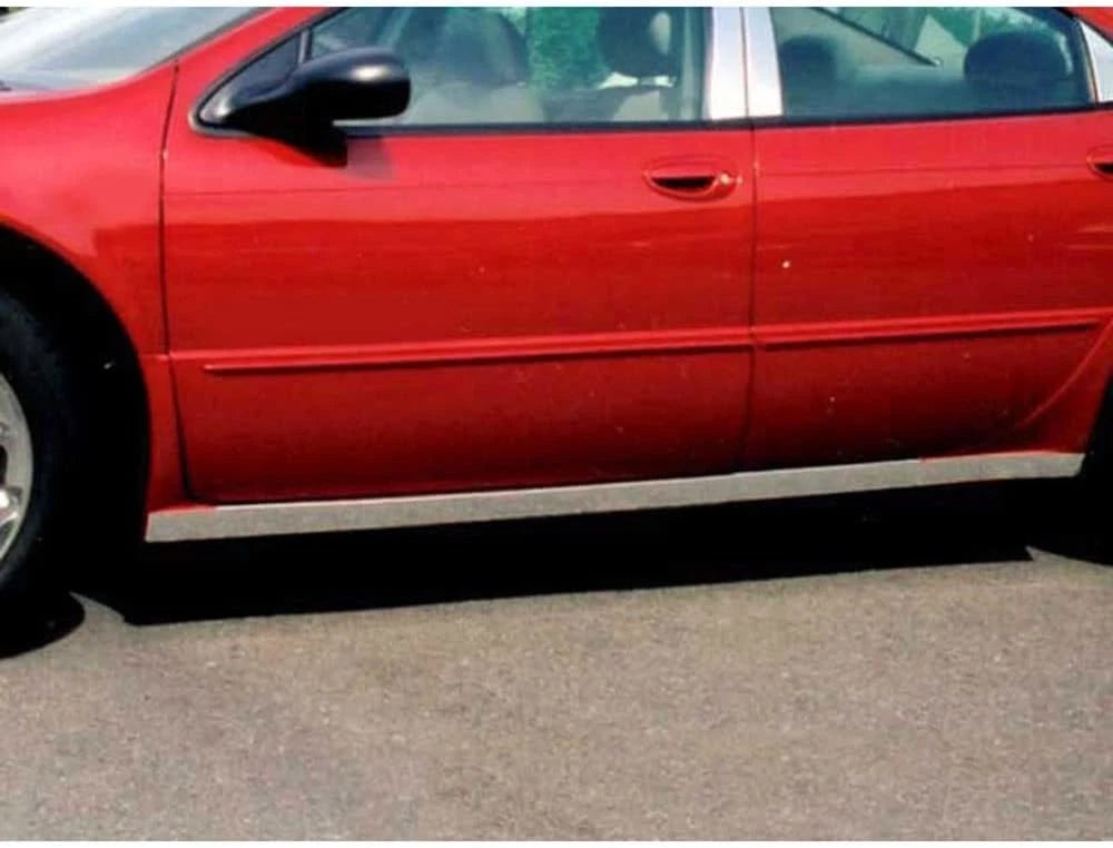 4p Luxury FX Chrome 2 1/4' Lower Rocker Molding Trim for 1999-2004 Chrysler 300M
