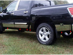 13p Luxury FX Chrome 5 1/2' Side Accent Trim w/Cargo Door for 04-15 Nissan Titan