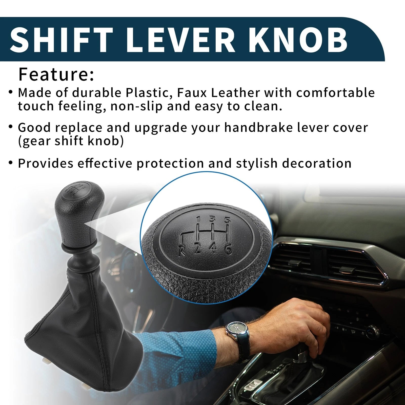 6 Speed Manual Gear Shift Knob with Cover for Mercedes-Benz Vito (2003–2020)
