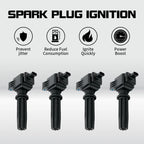 Set of 4 Ignition Coils for Ford Edge, Focus, Lincoln MKZ (2007–2019) UF670