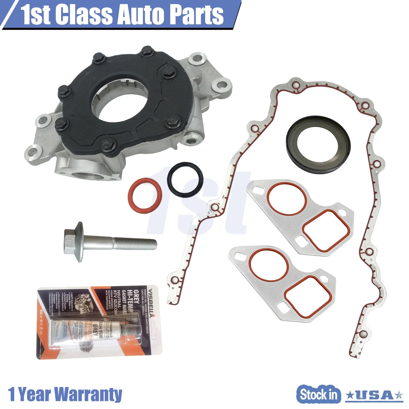 Oil Pump & Gasket Set for Chevrolet 4.8L 5.3L 6.0L LS1 LS2 LS3 (2000–2019)