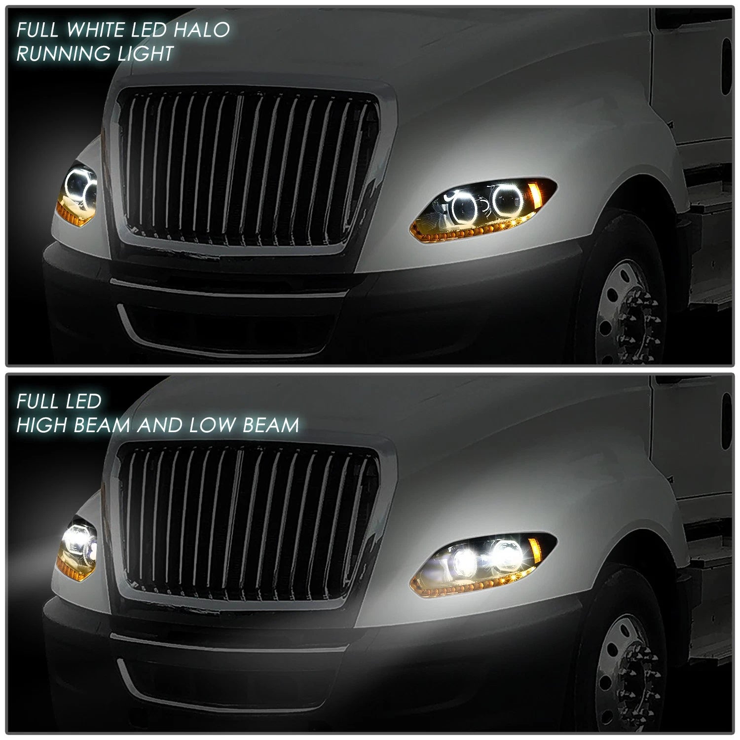 Sequential LED Signal Projector Headlight Lamps for International LT LT625 (2017–2021)