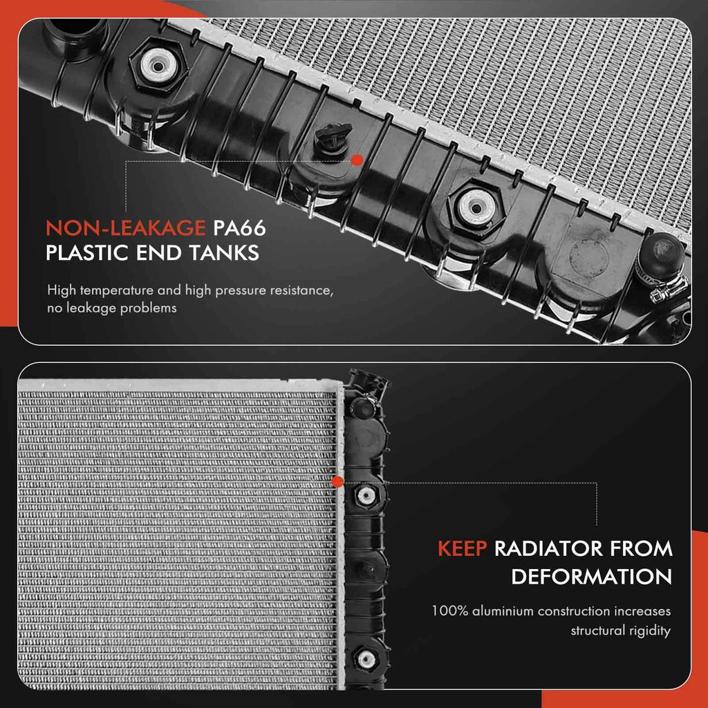 Radiator with Trans Oil Cooler for Chevy Camaro, Caprice (1970–1981)