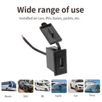 USB Charging Car Charger Socket for Truck ATV Boat RV Bus (12-24V)