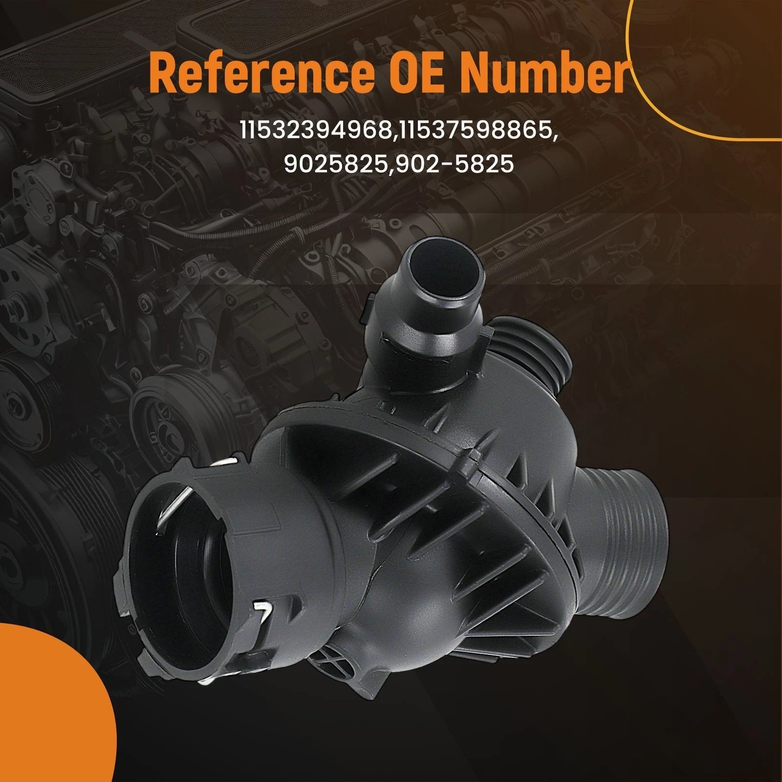Coolant Thermostat Housing with Sensor for BMW X5 X6 335i (2012–2019) 11532394968