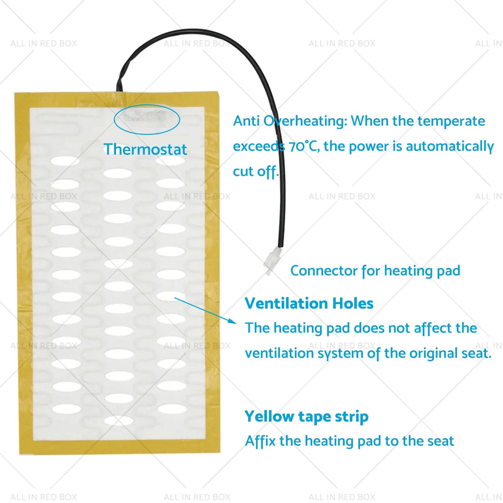 2X Car Seat Heater Kit 12V 5-Level for Universal Seats