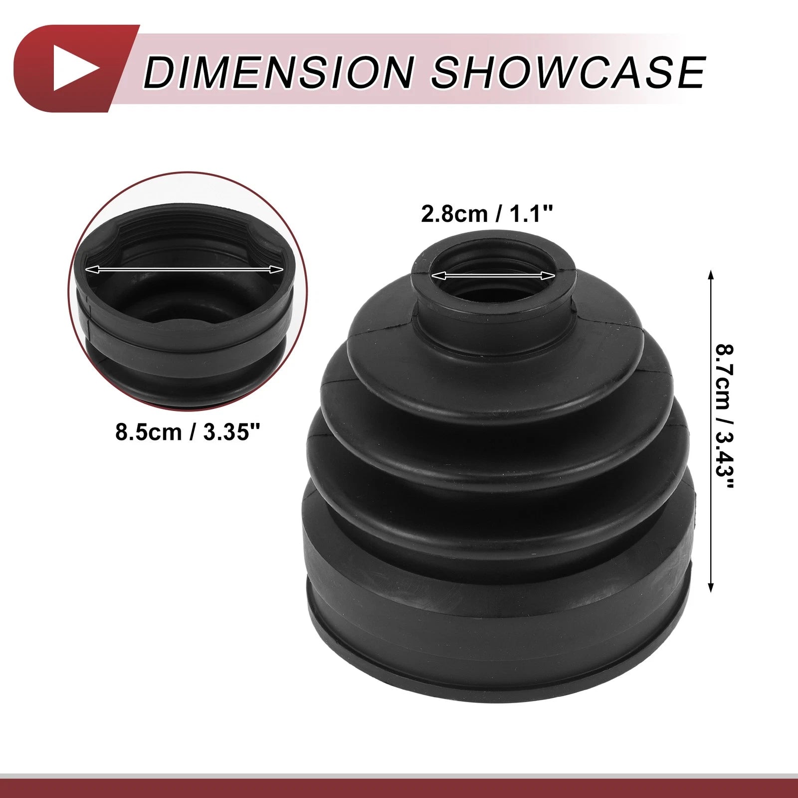 Inner CV Joint Boot Kit w/ Clamps for Nissan Pathfinder (2013–2020)