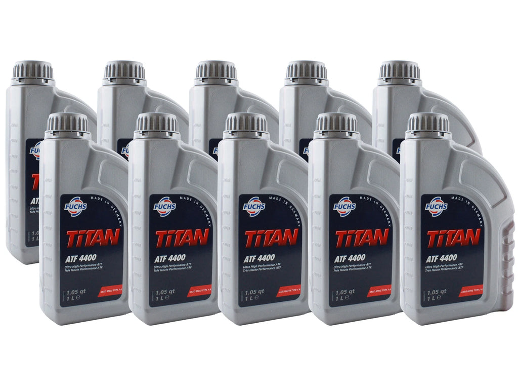 Set of 10 Fuchs TITAN ATF 4400 Auto Trans Fluid 1L for Audi BMW Jaguar LR VW