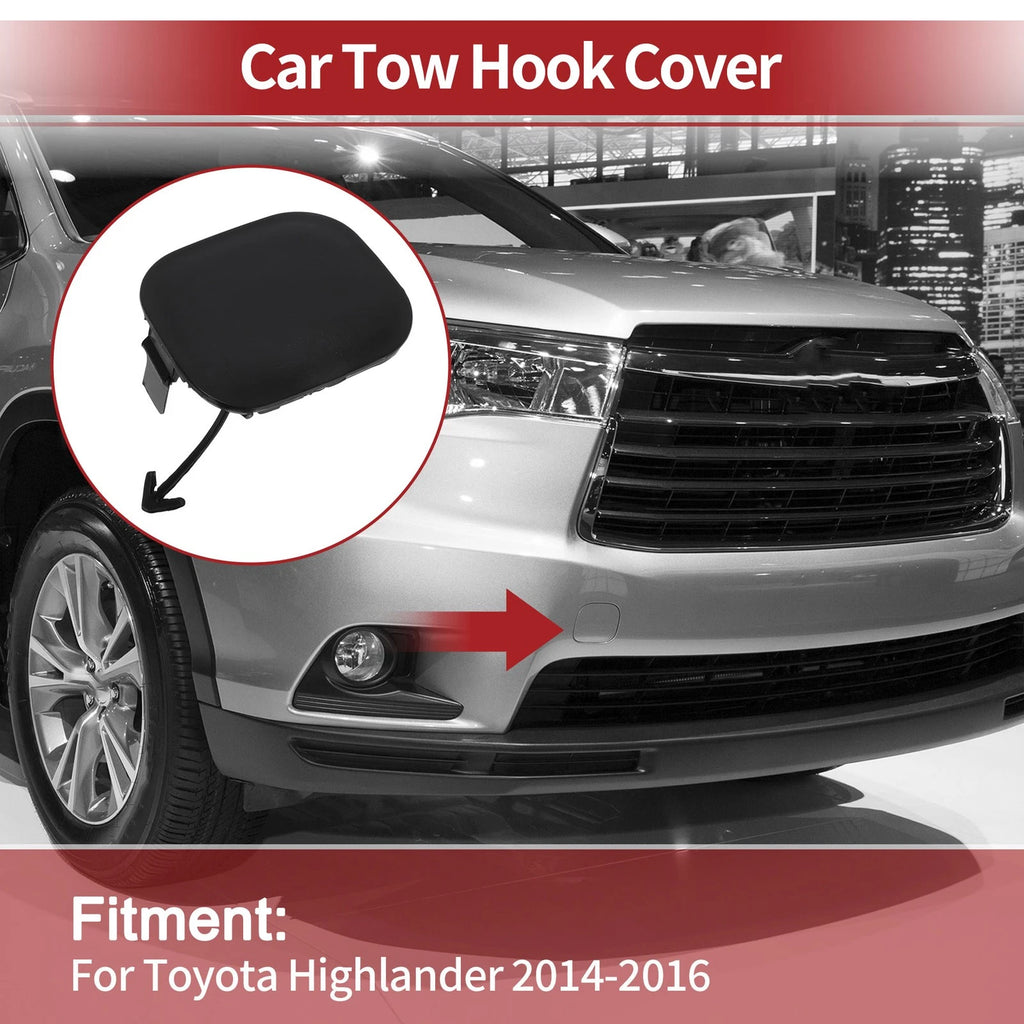 Tow Hook Cover Cap for Toyota Highlander (No. 521270E926) (2014–2019) Black