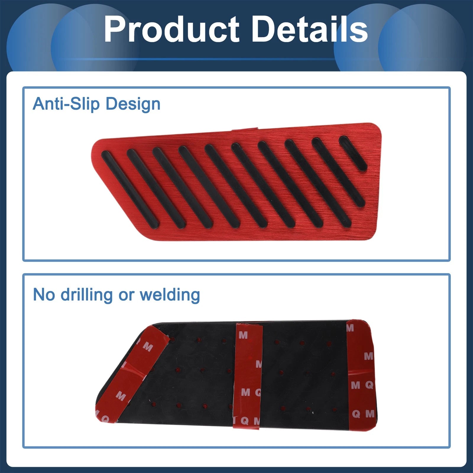 Footrest Pedal Pad Cover for Honda CR-V (2017–2024) Red