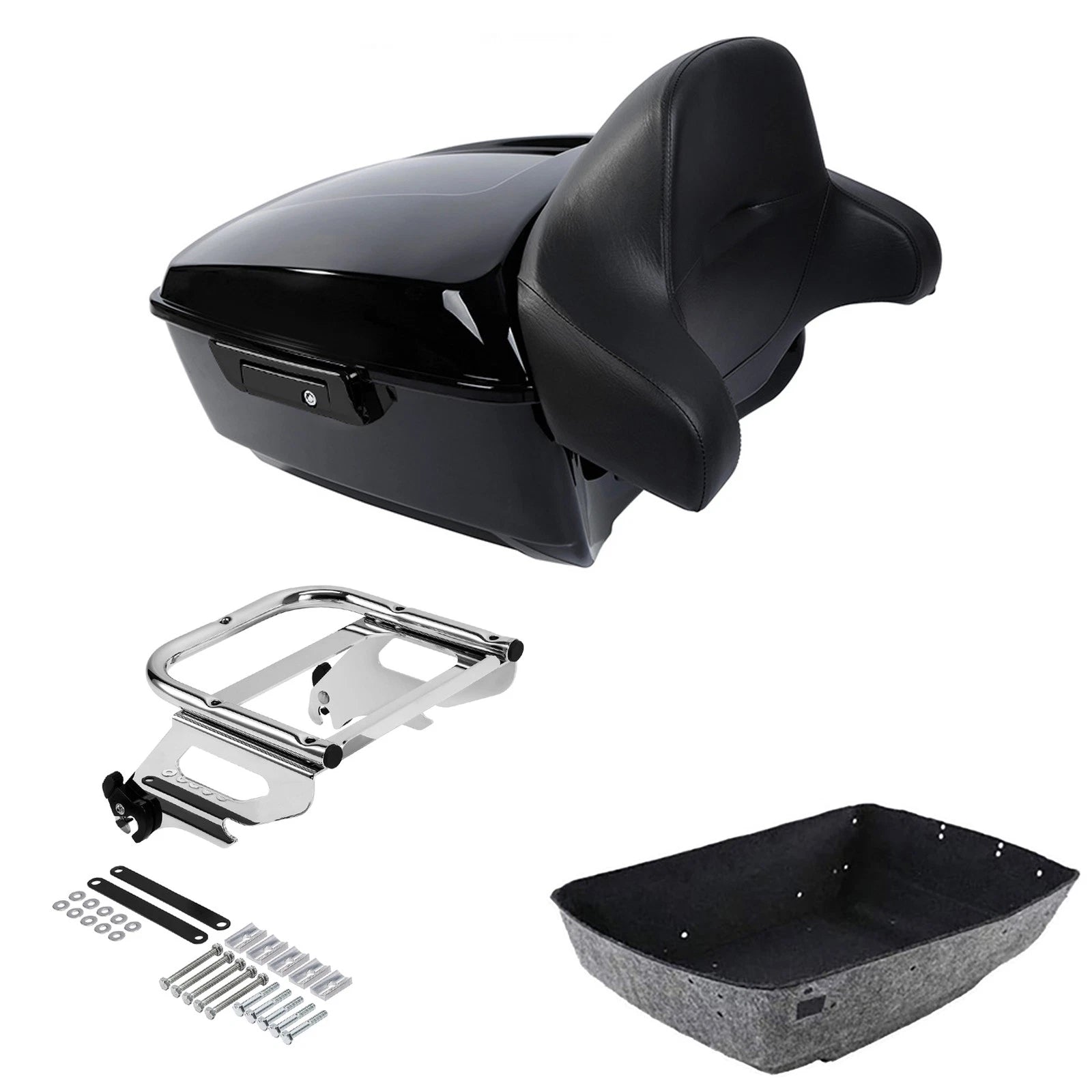 Trunk Luggage Backrest Solo Mount Rack for Harley Electra Glide (1997–2008)