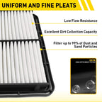 Set of 2 Engine & Cabin Air Filters for Subaru Forester WRX Impreza XV Crosstrek (2009–2018)