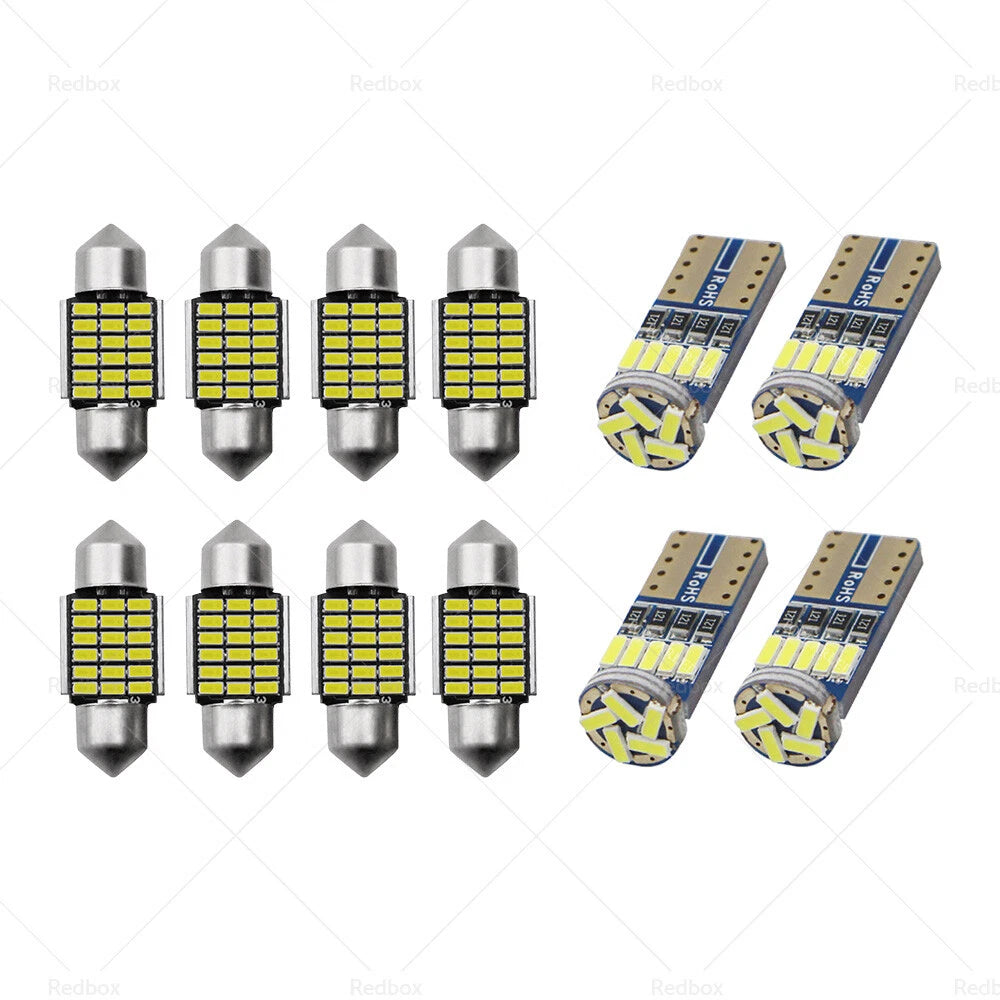 12Pcs LED Interior Light Upgrade Kit for Toyota Landcruiser Prado 150 (2009–2023)