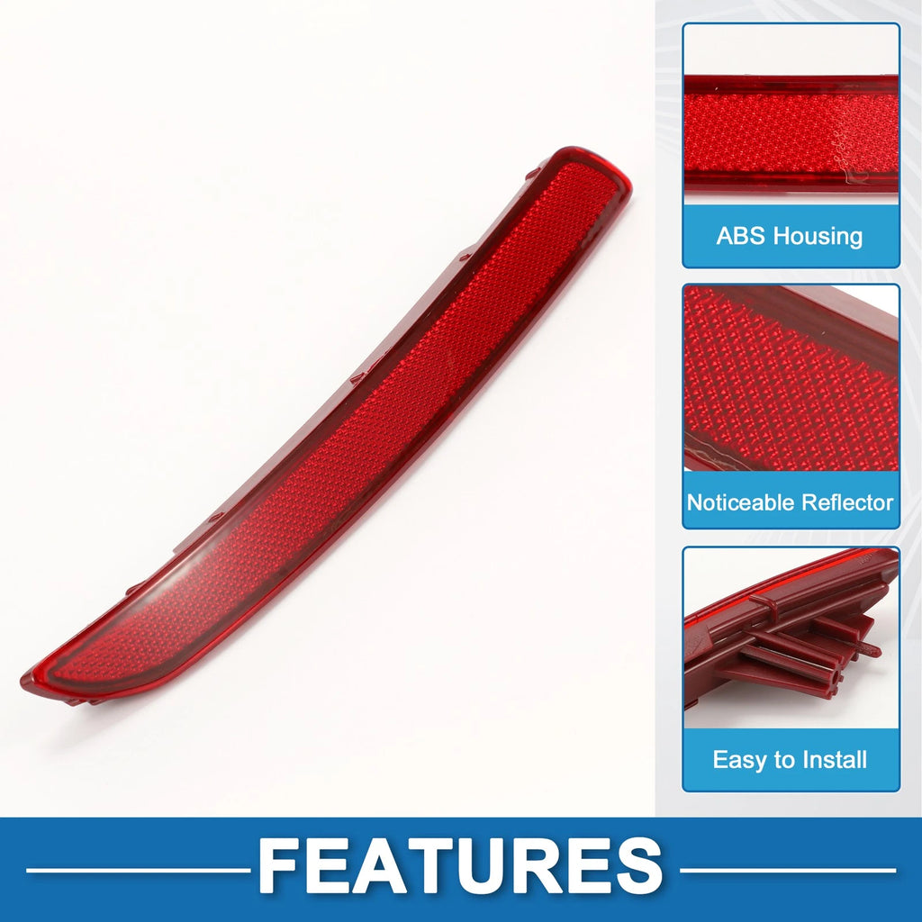 Rear Right Bumper Reflector No. 924061W000 for Kia Rio S (2012–2015) Red