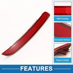 Rear Right Bumper Reflector No. 924061W000 for Kia Rio S (2012–2015) Red