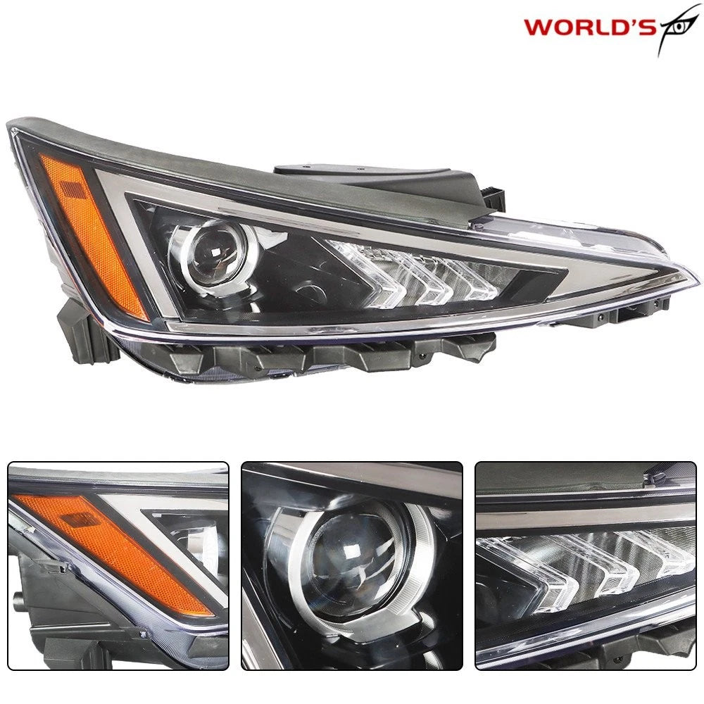 Projector Headlight for Hyundai Elantra (2019–2020) Right Black Housing