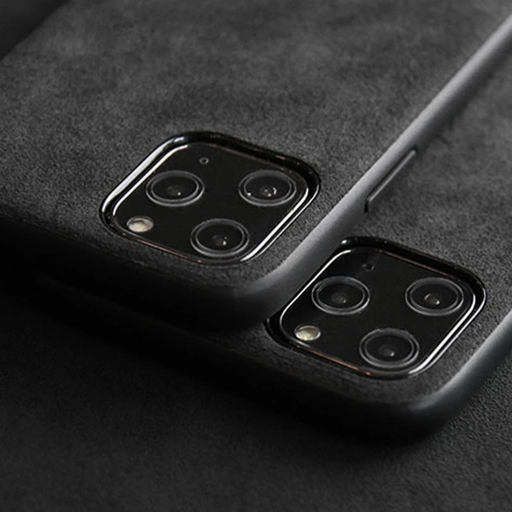 Matte Black Slim Alcantara Leather Nurburgring Race Map Case for iPhone 11 Pro (2010-2010)