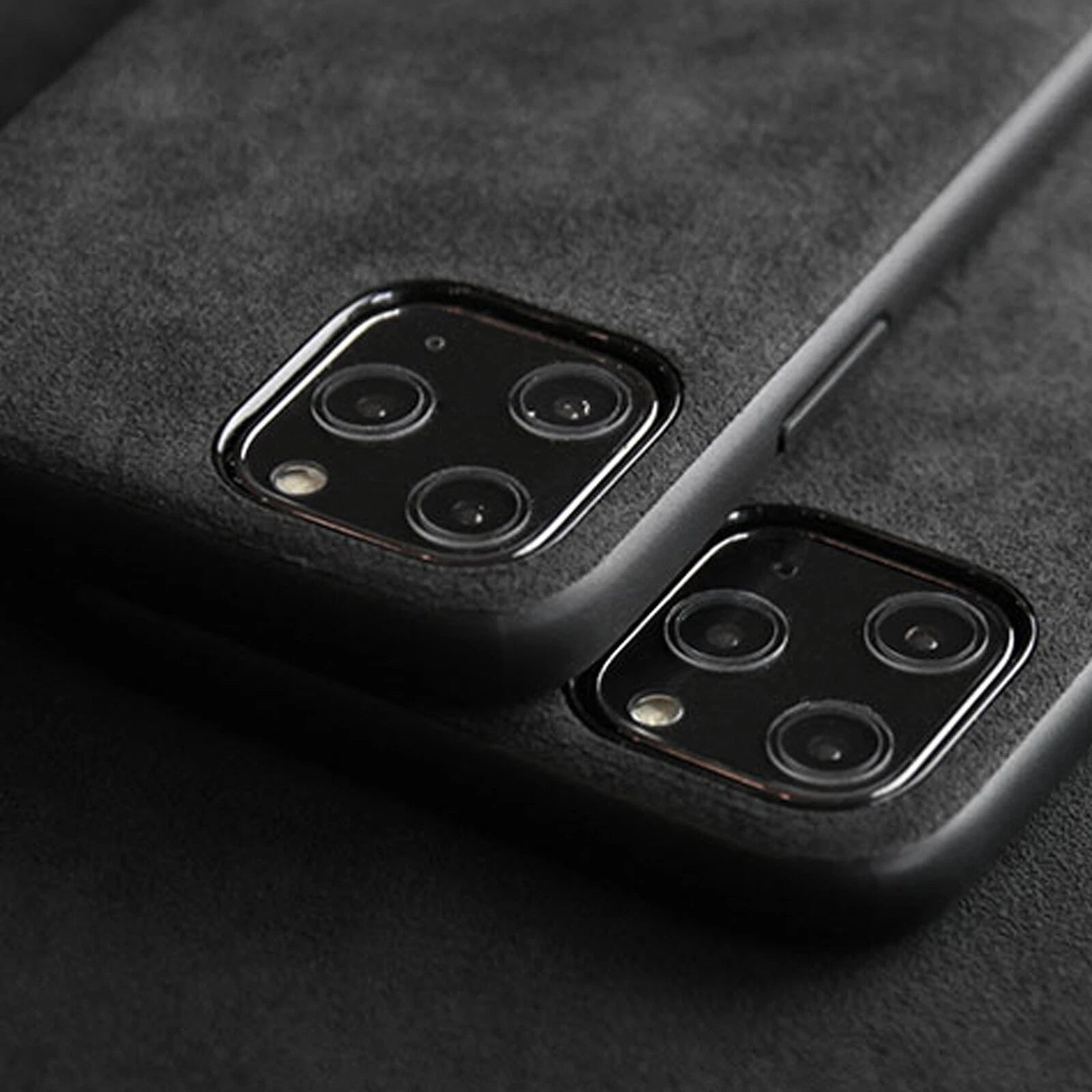 Matte Black Slim Alcantara Leather Nurburgring Race Map Case for iPhone 11 Pro (2010-2010)