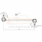 Set of 2 Rear Sway Bar Links for Toyota Camry & Avalon (2002–2014)