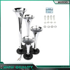 12V 150 DB 4-Trumpet Air Horn Kit for Car Truck Van Bus (Universal)