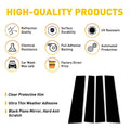 Pillar Post Door Window Trim Covers for Toyota Tundra (2007–2021) Glossy Black