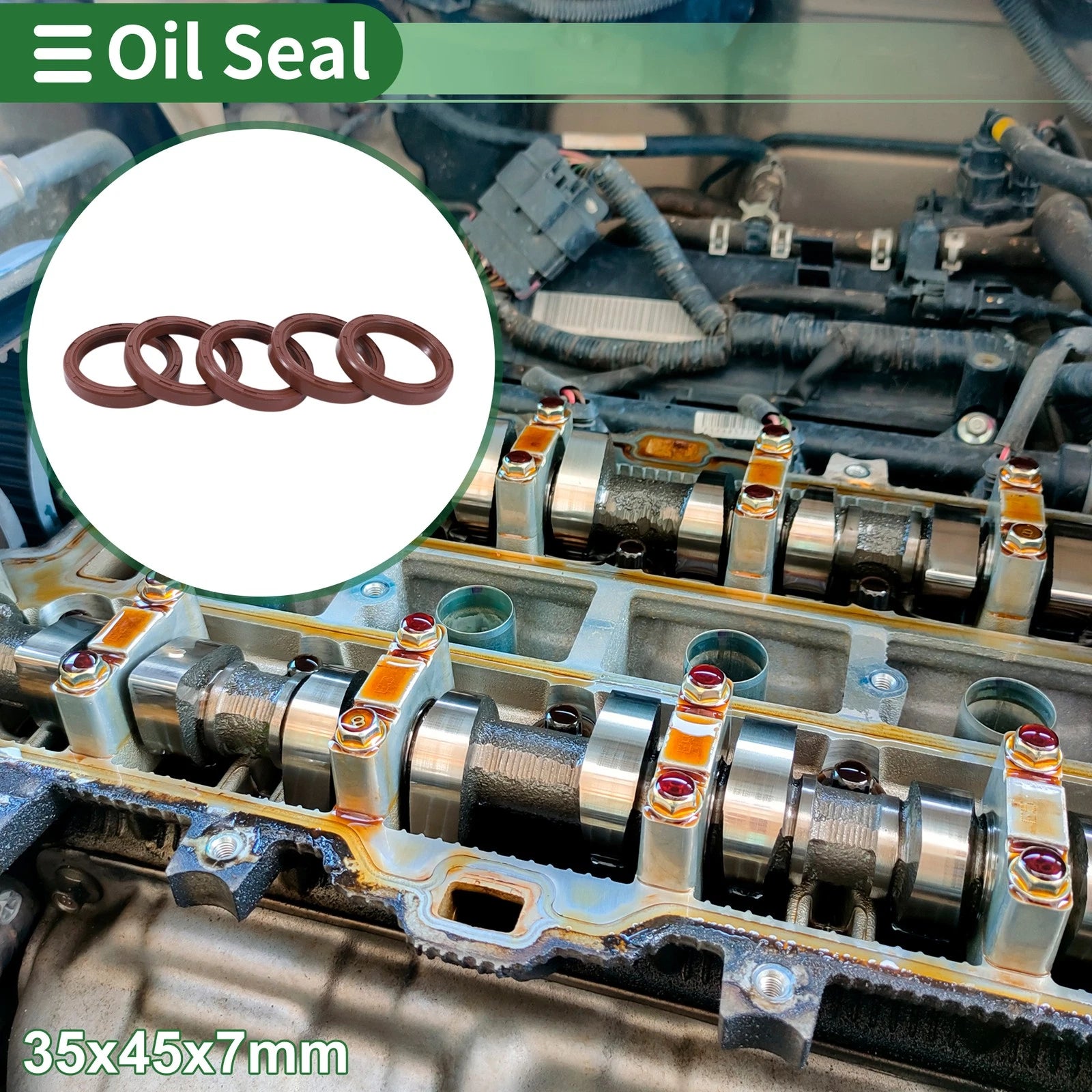 Set of 5 Oil Seal Rotary Shaft Seal 35x45x7mm for Various Models