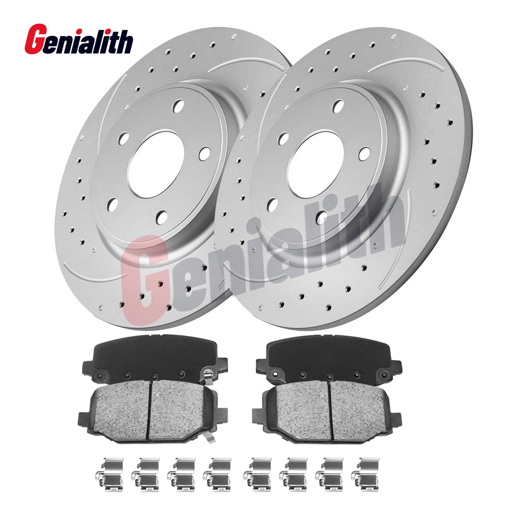 Rear Brake Rotors & Pads for Dodge Grand Caravan Journey Town & Country (2008–2020)