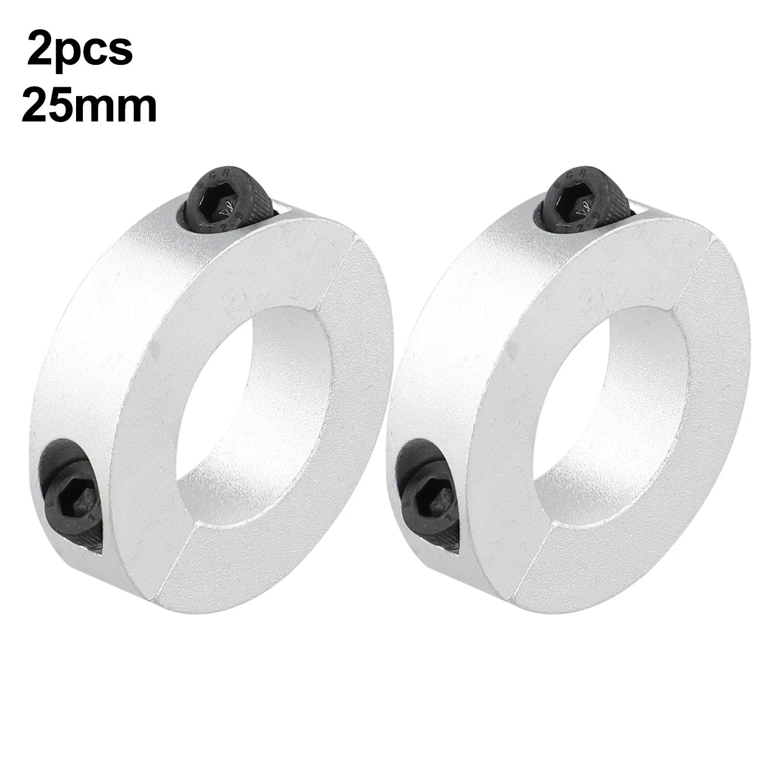 2X Aluminum Split Clamp Collar 25mm for Stable Mechanical Applications