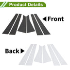 Set of 6 Door Pillar Window Trim for Chevy Impala (2006–2013) Carbon Fiber