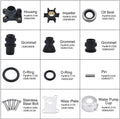 Water Pump Impeller Kit for Johnson Evinrude 9.9 15 Hp (391698, 394711, 18-3327)