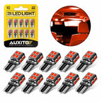 Set of 5 T10 Pure Red LED Inner Tail License Bulbs 2825 168 192 194 175 2821
