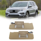 Set of 2 Sun Visors for Honda Pilot Ridgeline (2018–2020) with Lights