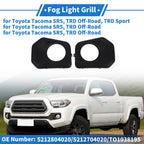Set of 2 Front Bumper Fog Light Covers No.5212804020 for Toyota Tacoma (2016–2023)