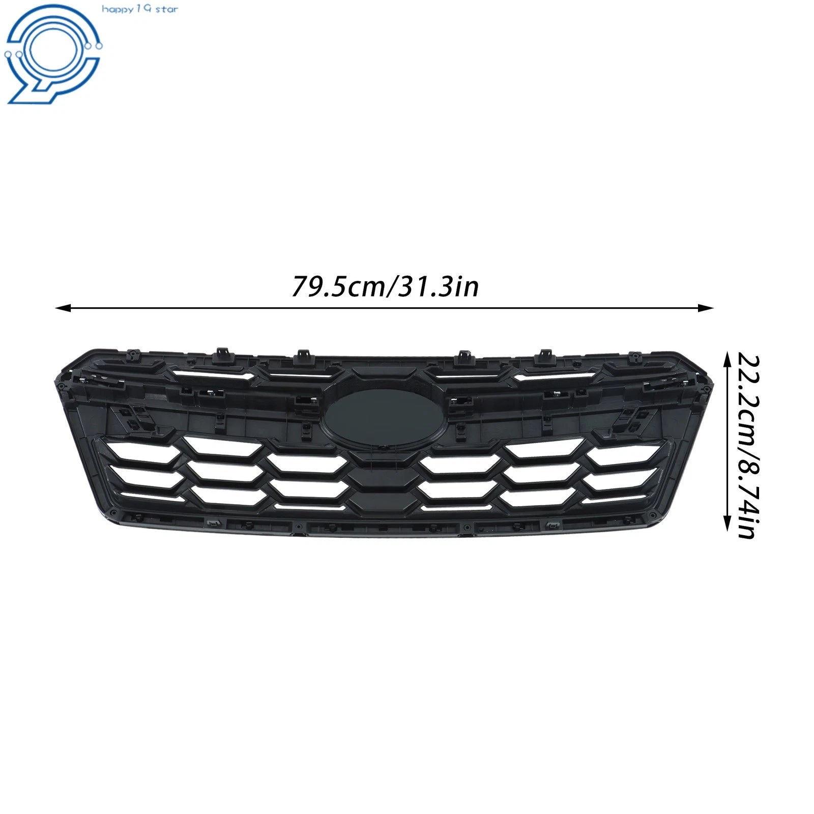 Chrome & Gloss Black Front Grille Assembly for Subaru Crosstrek (2018–2020)