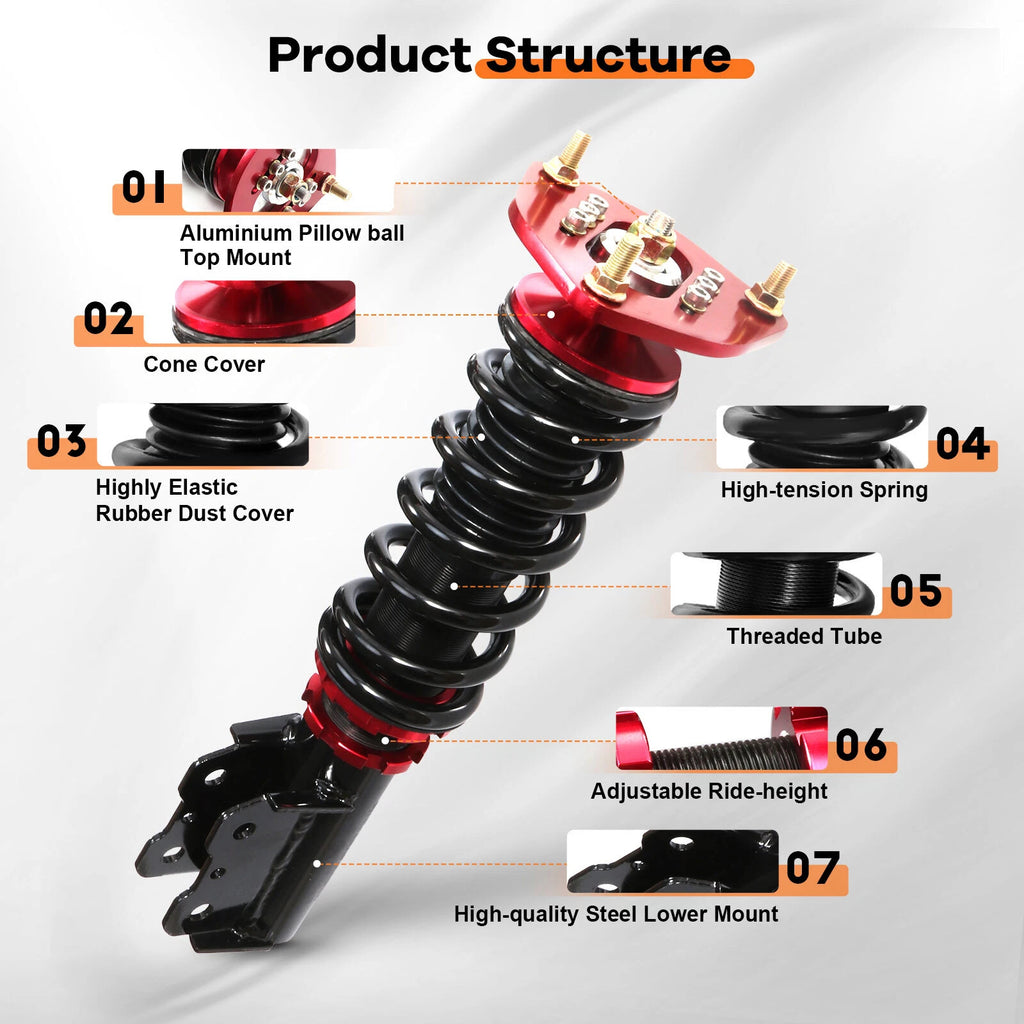 Coilovers for Nissan 240SX S13 (1989–1994) Adjustable Height Suspension Kit