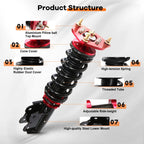 Coilovers for Nissan 240SX S13 (1989–1994) Adjustable Height Suspension Kit