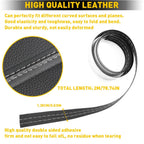 Set of 2 PU Leather Dashboard Door Trim Strips for Car